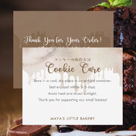 Smält chokladvattenfärg Cookie-vård Tack Kort
