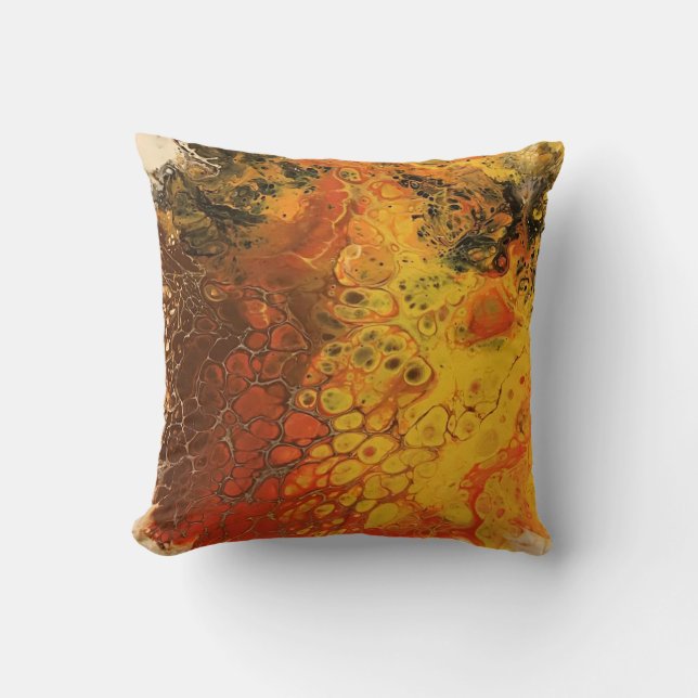 Smält Crayon Series - Butterfly - Acrylic Pour as Kudde (Framsida)