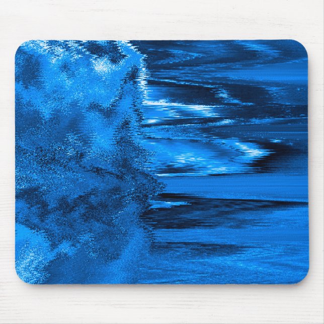 Smält Glitch Blue Musmatta (Framsidan)