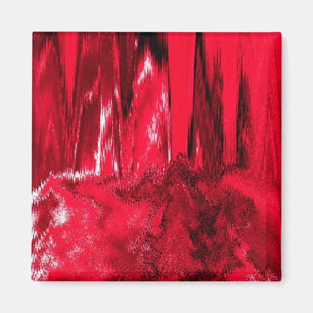 Smält Glitch Red Magnet (Framsidan)