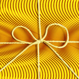 Smält Guld, effekt Moiré Rand - Abstrakt av trippy Presentpapper