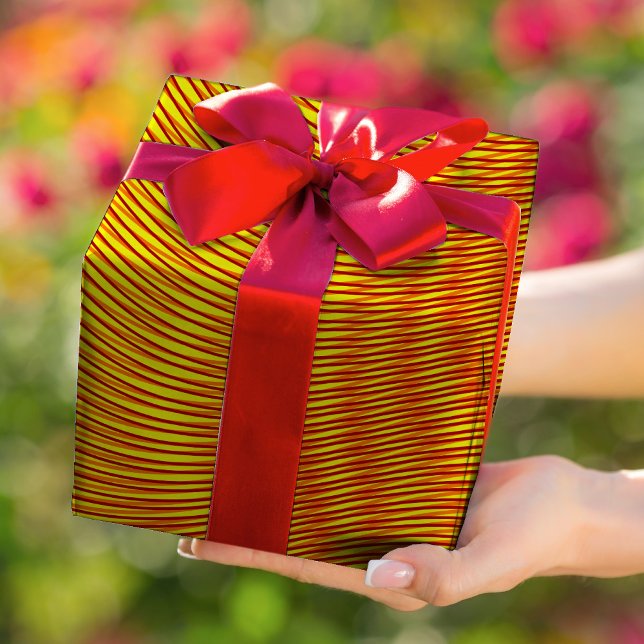 Smält Guld, effekt Moiré Rand - Abstrakt av trippy Presentpapper (Skapare uppladdad)