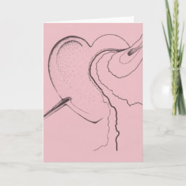 smält hjärta helgkort