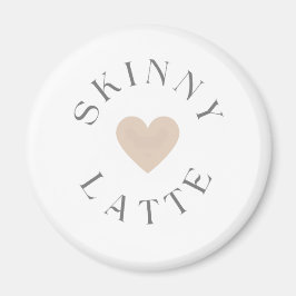 Smalt Latte Neutral Hjärtat, Presentidé för kaffef Magnet