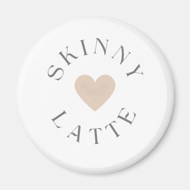 Smalt Latte Neutral Hjärtat, Presentidé för kaffef Magnet (Framsidan)