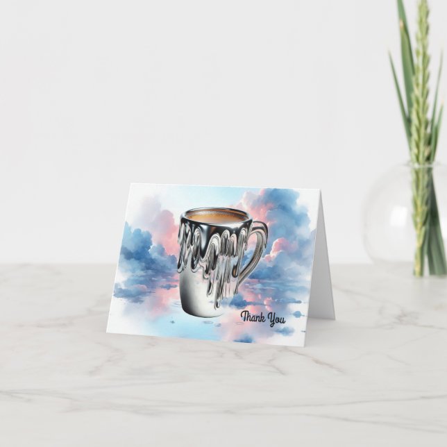 Smält Molten Kaffe Tack  Kort (Framsida)