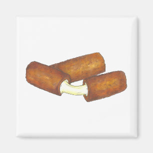 Smält Mozzarella Cheese Sticks Junk Food Foodie Magnet