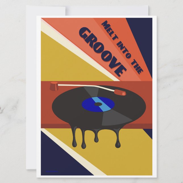 Smält till Groove Small Print Julkort (Framsida)