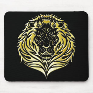 Smälta guld- lejona Mousepad Musmatta