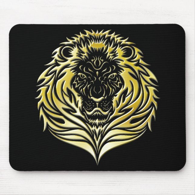 Smälta guld- lejona Mousepad Musmatta (Framsidan)