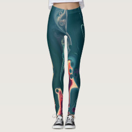 Smälta vågor i midnattsrörelse leggings