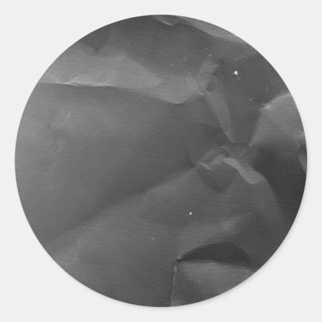 Smältad och grumlad svart runt klistermärke (Framsida)