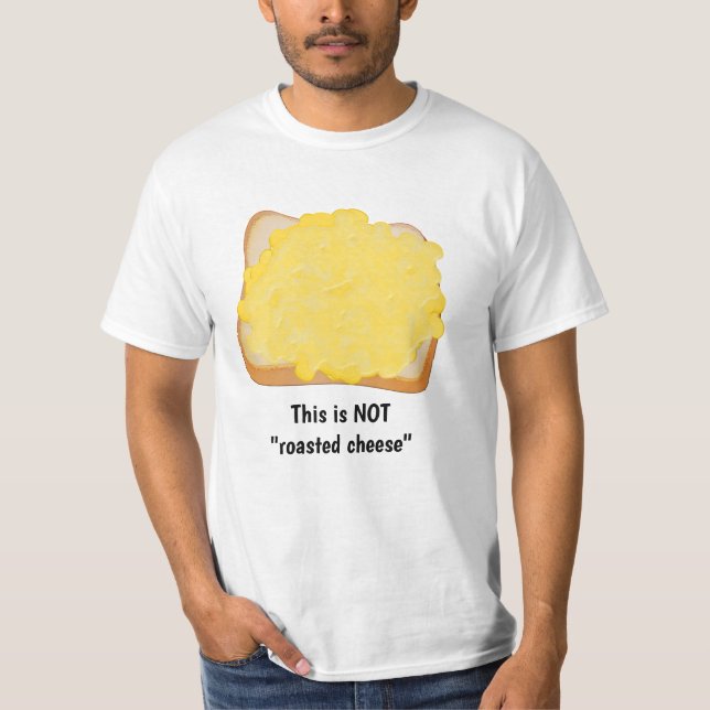 Smältad ost på toast - grillad ost t shirt (Framsida)