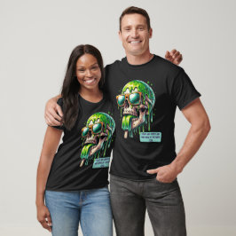 Smältande Dödskalle Glass Grafik T-shirt – Edgy Ga