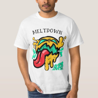 Smältande Droppande Ansikte Grafisk T-Shirt Vintag