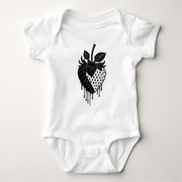 Smältande droppande jordgubbsmotiv t shirt