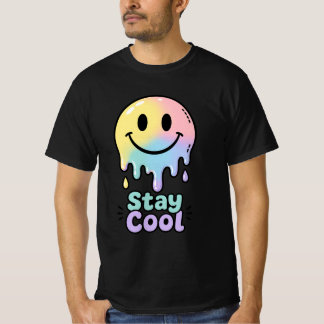 Smältande Glad Ansikte Herr T-Shirt – Cool Drip Em