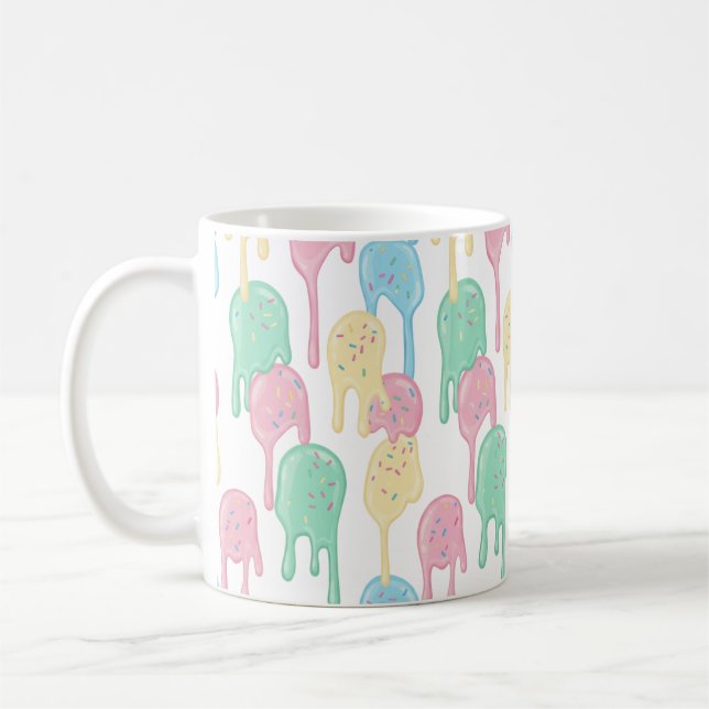 Smältande glass och strössel-mönster  kaffemugg (Vänster)