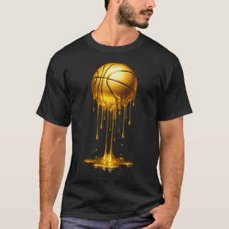 Smältande gyllene basketälskare män pojkar flickor t shirt