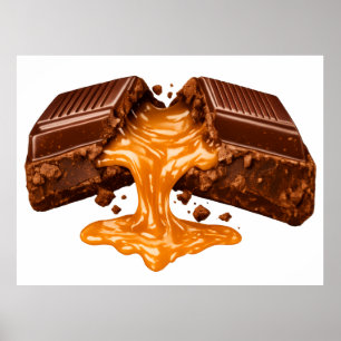 Smältande Karamell Choklad Affisch
