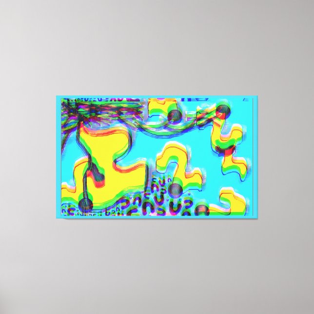 Smältande Memphis-vibbar III Canvastryck (Framsida)