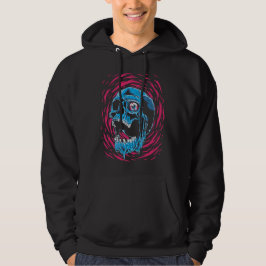 Smältande Skalle: Psykedelisk Skräck Hoodie