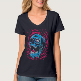 Smältande Skalle: Psykedelisk Skräck T Shirt