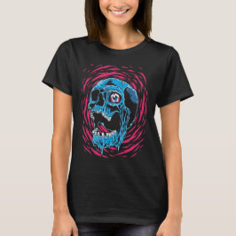 Smältande Skalle: Psykedelisk Skräck T Shirt