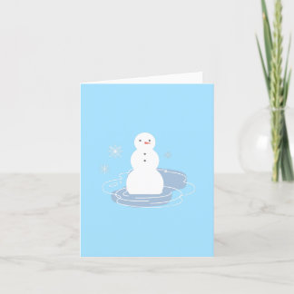 Smältande Snömannen  Helgkort