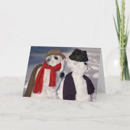 Smältande Snömannen Jubileumskort Kort