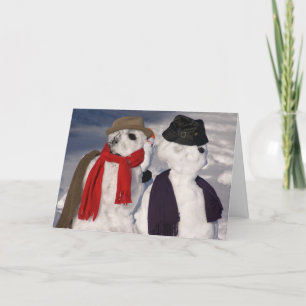 Smältande Snömannen Jubileumskort Kort
