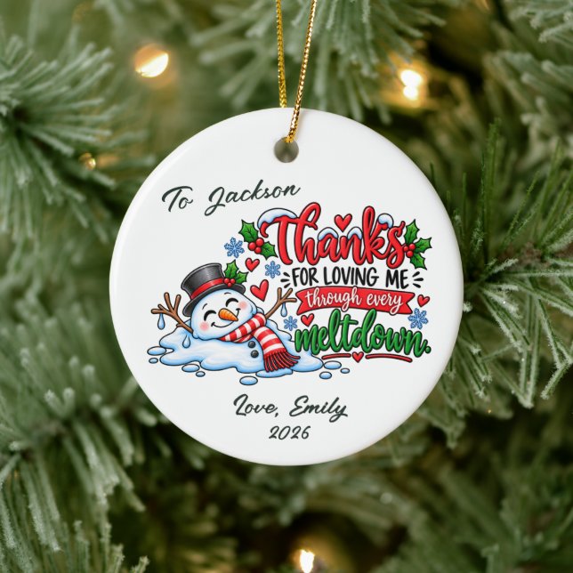 Smältande Snömannen Tack Ornament (Träd)