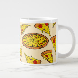 Smälter Cheese Pizza Mönster Jumbo Mugg