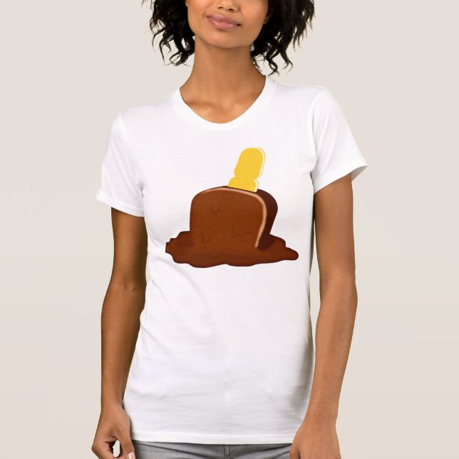 Smälter Chocolate Popsicle Stick T-Shirt (Framsida)