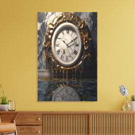Smälter Clock Canvas - Surreal Abstrakt Wall Art