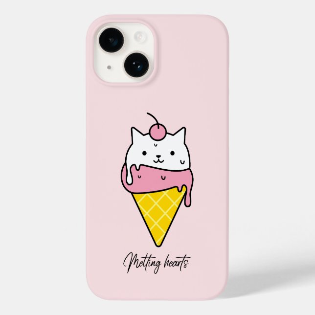 Smälter Hearts - Cute Summer Ice Cream Cat (Baksida)