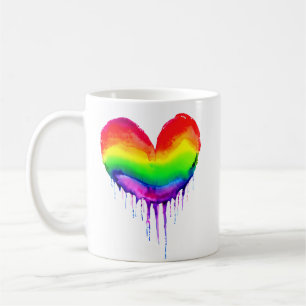 Smälter hjärta   Kärlek är Kärlek HBT QIA+ Kaffemugg