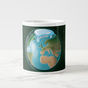 Smälter isar av planeten Jorden. Jumbo Mugg