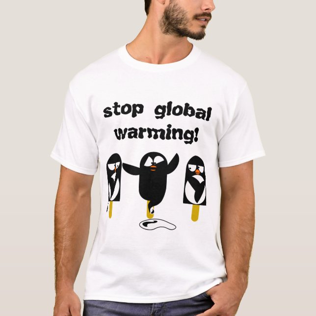 smälter ispingvinT-tröja mot global värme Tröja (Framsida)