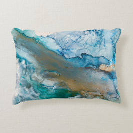 Smälter målarfärg på Bläck-Abstrakten av Glacier-a Prydnadskudde