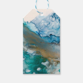 Smälter målning av Glacier Alcohol Bläck Presentetikett