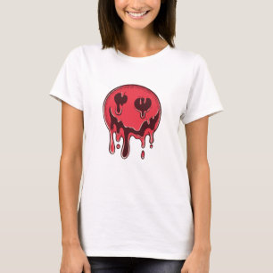 Smälter Mörk Smiley T Shirt