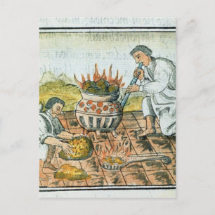 Smälter och gjutning av guld i Aztec-imperiet Vykort