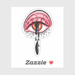 Smälter Öga Psychedelic Pastel Goth Art Klistermärken