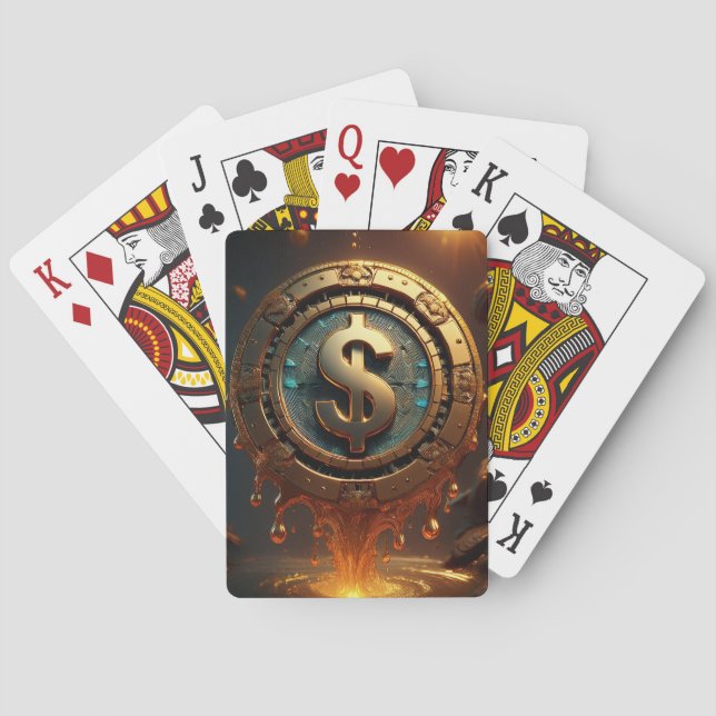 Smälter Poker Chip-uppspelningskort Casinokort (Baksidan)