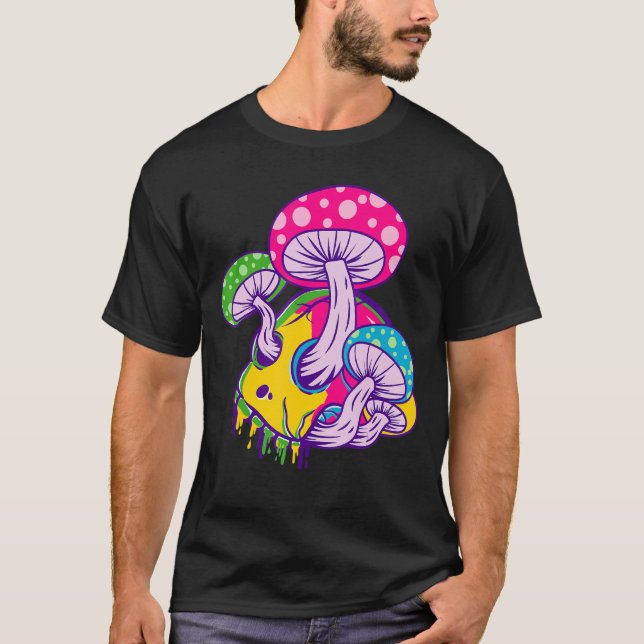 Smälter Psychedelic Skull T Shirt (Framsida)