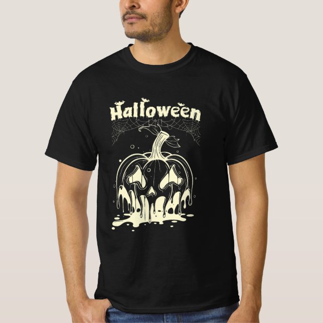 Smälter Pumpkin Halloween T-Shirt Design (Framsida)