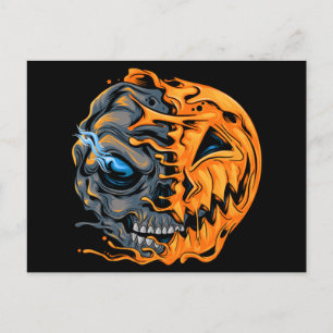 Smälter Pumpkin Skull Vykort