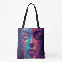 Smälter Reality Tote Bag - Trippy Psychedelic Neon