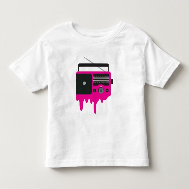 Smälter Rosa Radio T Shirt (Framsida)